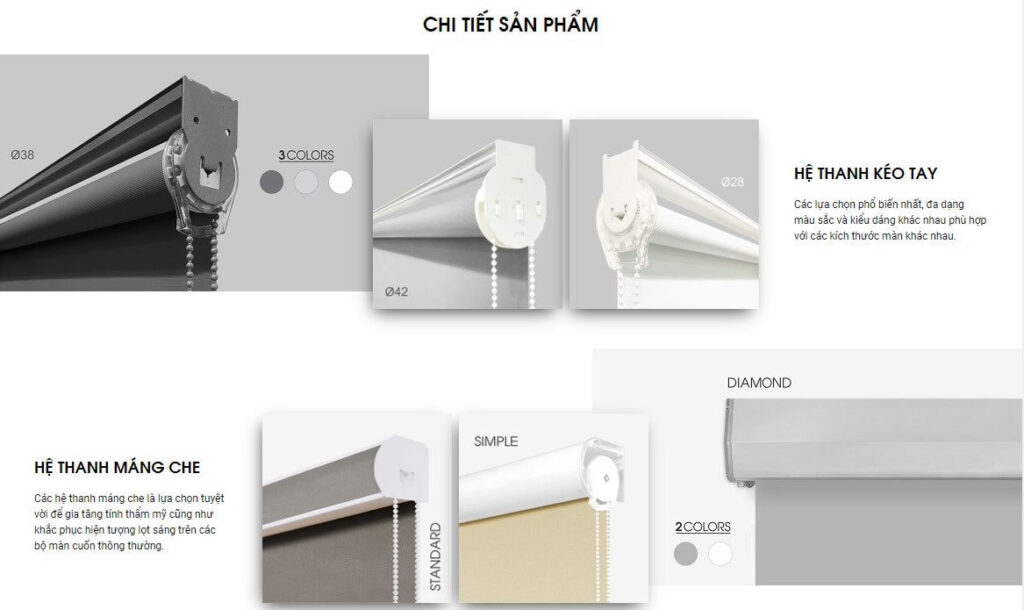 Rèm Cuốn Văn Phòng Trang Trí Rèm Cầu Vồng Mới